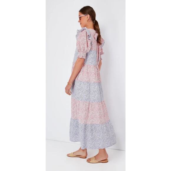 Floral Maxi Dress in Pink and Blue - Picture 2 of 11